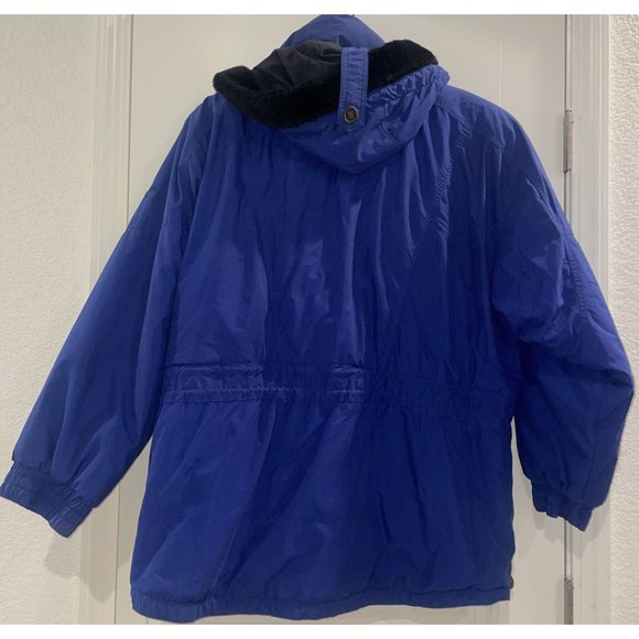 Vintage Edelweiss Ski Jacket Women's Blue Green Plaid Lined Snow Cold Snow Sz XL - Picture 2 of 10